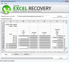 recover corrupt excel file