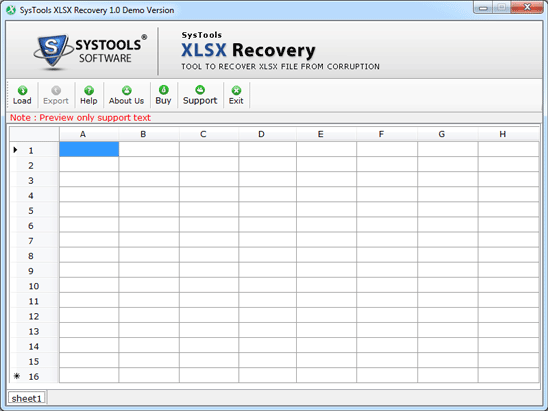 How to Recover Damaged XLSX File 1.1