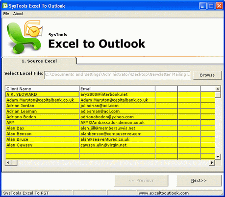 Click to view Microsoft Excel Corrupt File Recovery 2.5 screenshot